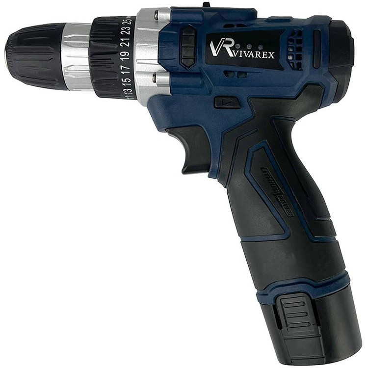 دریل و پیچ گوشتی شارژی ویوارکس مدل VR1210-2A با ۲ باتری و لوازم