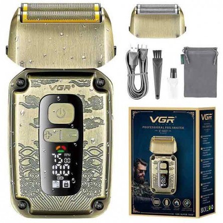 ماشین اصلاح وی جی آر مدل VGR V-337 ضد آب با تیغه استیل