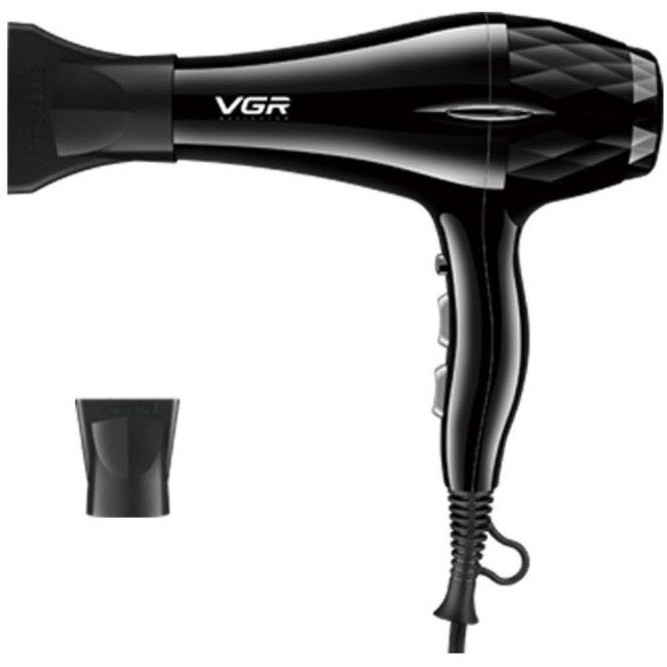 سشوار حرفه ای وی جی آر مدل V-413 با باد سرد و متمرکزکننده