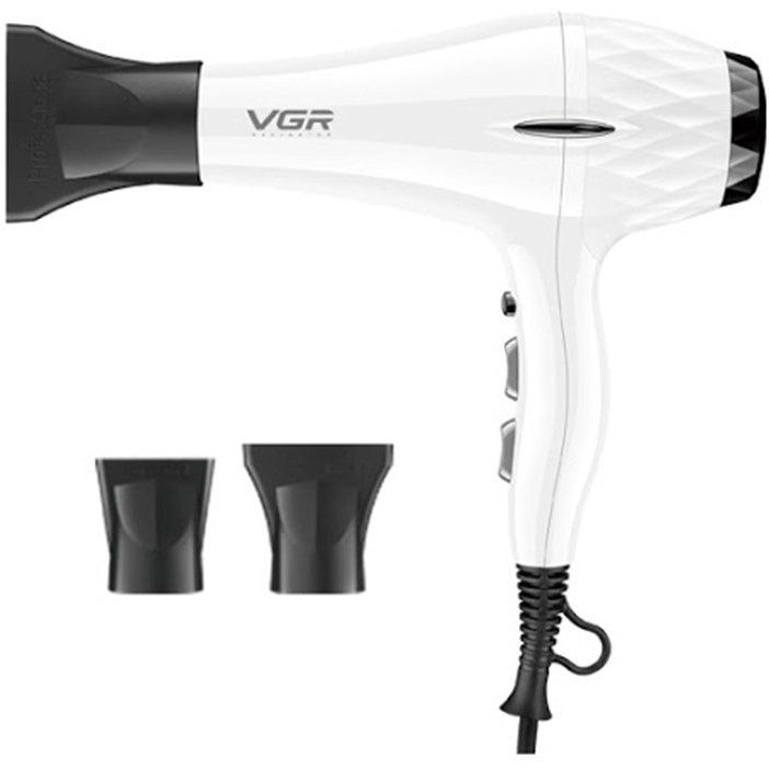 سشوار حرفه ای وی جی آر مدل V-413 با باد سرد و متمرکزکننده