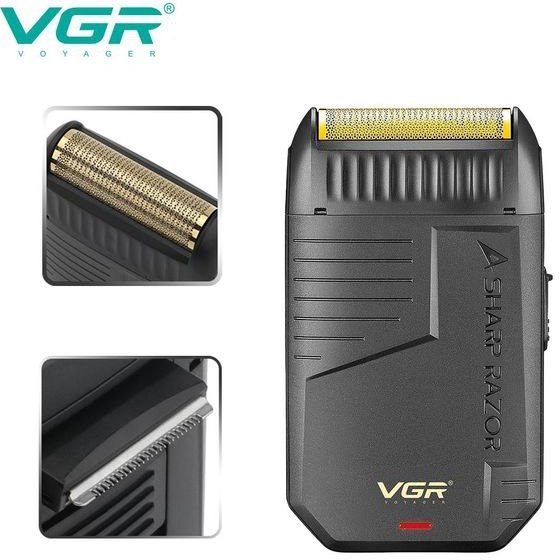 ماشین اصلاح وی جی آر مدل V-375 با تکنولوژی برش مستقیم و تیغه استیل ضد زنگ