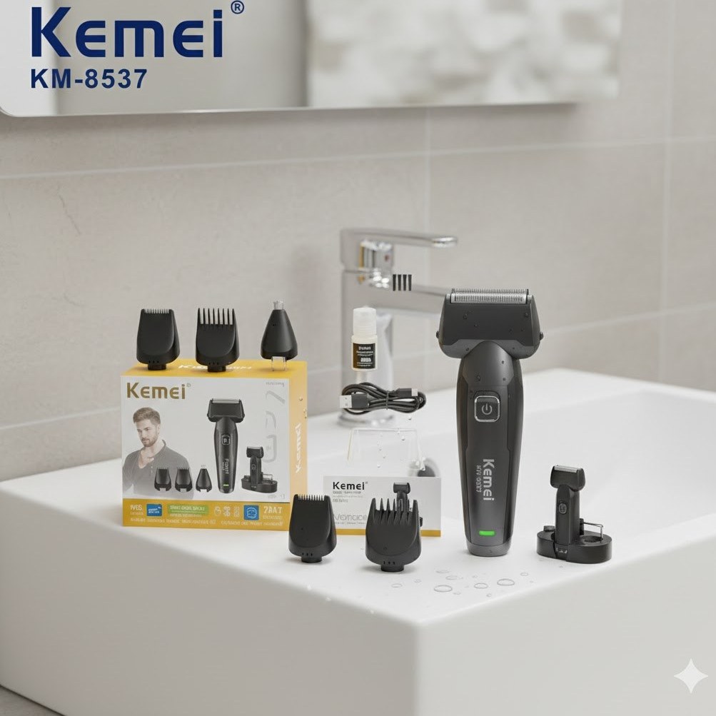 ماشین اصلاح کیمی مدل KM-8537 با برش چرخشی و استیل ضد زنگ